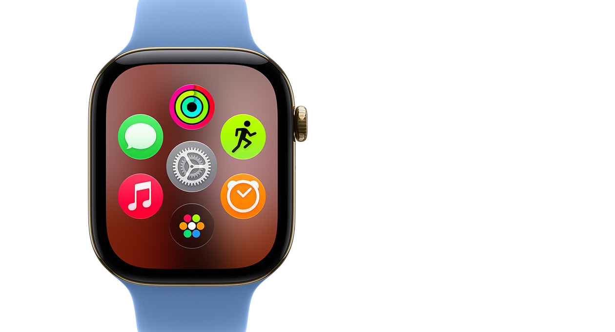 Apple Watch Series 11, ตัวเรือนไทเทเนียมสเลท, แสดงผังแอปแบบไดนามิก