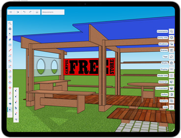SketchUp vist på en iPad Pro