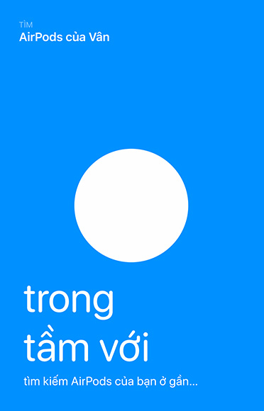 Hình tìm kiếm minh họa mà Ứng dụng Tìm sử dụng để xác định vị trí của một thiết bị.